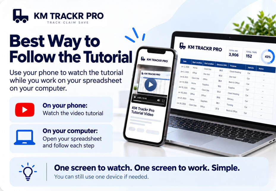 Open the Km Trackr Pro Companion Spreadsheet