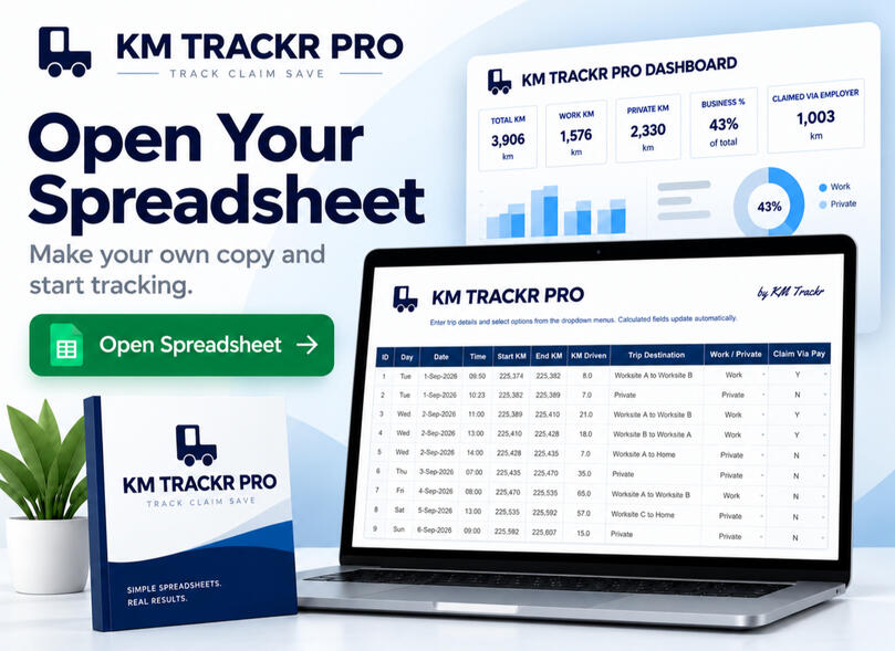 Open the Km Trackr Pro Companion Spreadsheet
